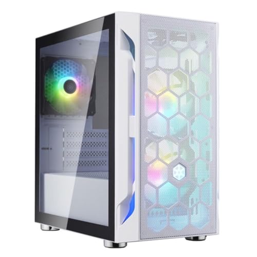 SilverStone ミニタワー PCケース SST-FAH1MW-PRO ARGBライティング装備 Micro-ATX ホワイト 【日本正規代理店品】