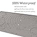 OHMO Dog Food Mat, Silicone Waterproof Cat Food Mat, Non-Skid Spill Proof Pet Feeding Mat for Food and Water, Easy to Clean Dog Placemat(Grey, 18.9