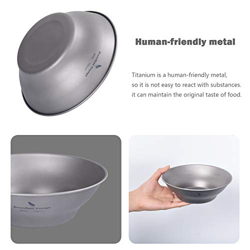 Boundless Voyage Ultralight Titanium Bowl Pan Plate Dish With Carry Bag Outdoor Camping Portable Tableware Cookware (Ti15165B (800Ml Bowl)) #TOP3