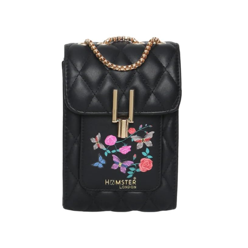 hamster Millionaire Oxford Phone Crossbody Bag - Black-picture-11