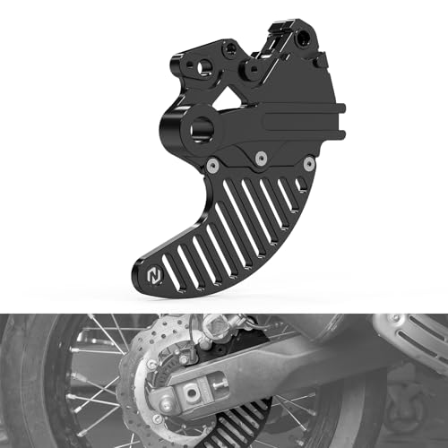 NICECNC Black Rear Brake Disc Guard Protector Compatible with Yamaha Tenere 700 /XTZ700 2019 2020 2021 2022 2023 2024, 6061-T6 Aluminum, Anodization, CNC, Tenere 700 Accessories