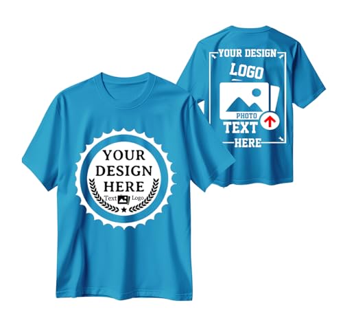 Custom T Shirts Made in USA Bulk Customized T Shirts for Men Women Design Your Own Personalized Shirt Tee Gifts