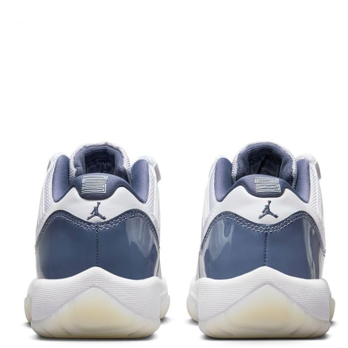 Air Jordan 11 Retro Low Diffused Blue Big Kids' Shoes (FV5121-104, White/Diffused Blue/Football Grey)4