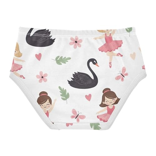 Cute Cartoon Ballerina White Toddler Underwear Floral 2t Cotton Panties for Girl Stylish Kids Briefs Undies2