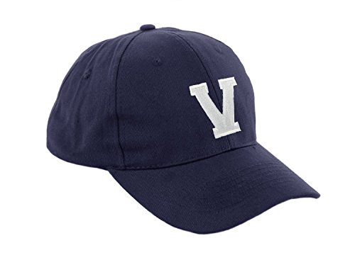 Gorra de béisbol infantil, diseño con letras A-Z, unisex, color azul marino multicolor V Regular