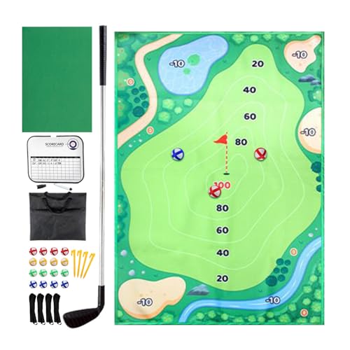 Jeu d'approche golf adhésif grand format et tapis d'entraînement au swing pour extérieur