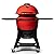 Kamado Joe KJ15040320 Kettle Joe 22 inch Charcoal Grill with Hinged Lid, Cart, and Side Shelves, Blaze Red