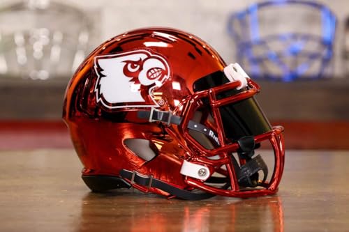 Louisville, Cardinals Collectible Speed Mini Helmet - GG Special Edition - with Free USA Flag Decal - Green Gridiron