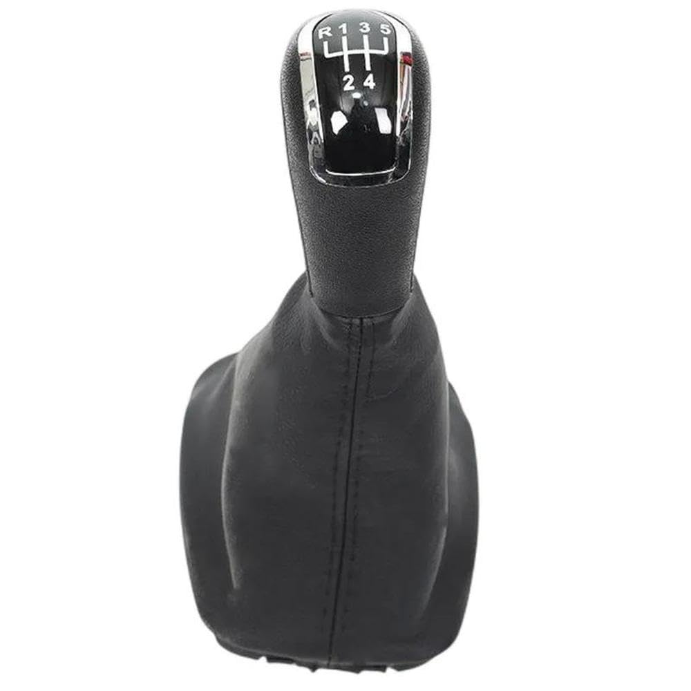 YDXHERTA 5 Speed Car Styling Gear Shift Knob Gaiter Boot Cover Case Collar Lever Shifter Pen for Skoda Fabia MK1 2000-2008 Auto Parts(Black)