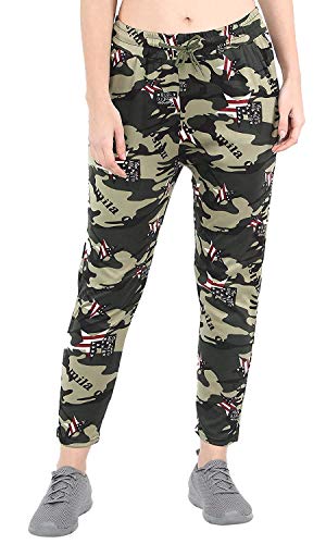 Image of Army Cotton Blend Track Pant for Girls and Women