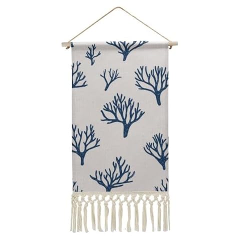 Ocean Corals Cotton Linen Wall Art Cover