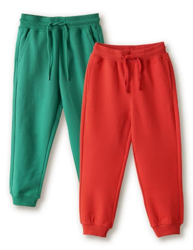 Image of Amazon Brand - Symbol Boys Cotton Rich Stretchable Knit Terry Track Pants Joggers | Age 2-14 Years