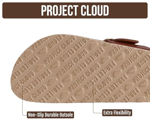 Image of Project Cloud Womens Sandals 100% Genuine Leather Thong Sandals for Women - Memory Foam Insole Women Sandals - Non-Slip Flip Flops for Women - Lightweight Sandals Women Footwear 2026