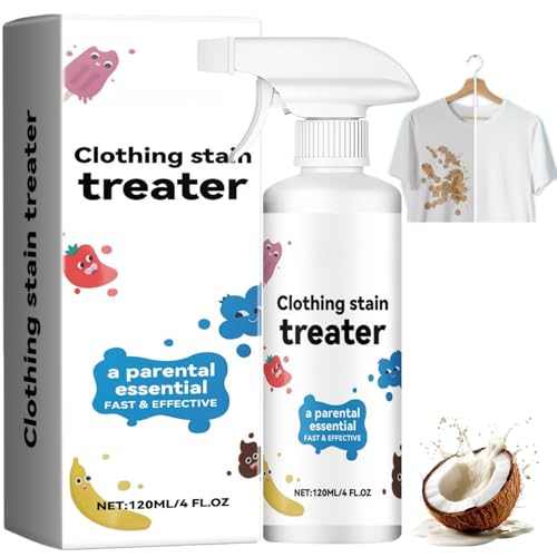 Powerful Stain Remover Spray for Clothes Stain Treater Spray Fabric Cleaner Effective on Grease Oil Ink Wine Safe on Whites & Colors Perfect for Travel & Laundry Fast-Acting Fabric Stains Remover