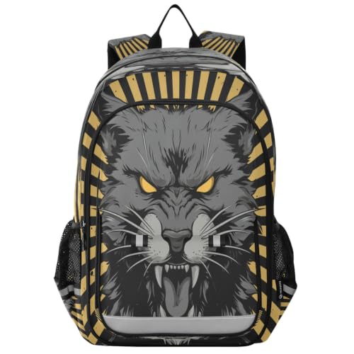 Sac à dos chat noir en colère : fini les affaires d'école mouillées sous la pluie