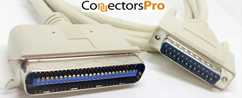 Pc Accessories - Connectors Pro 6 Feet DB25 to CN50 M/M D-Sub 25 Pins Male to Centronics 50 Male C50 RS232, Sun, SCSI Cable, Serial to CEN50 6-FT Molded