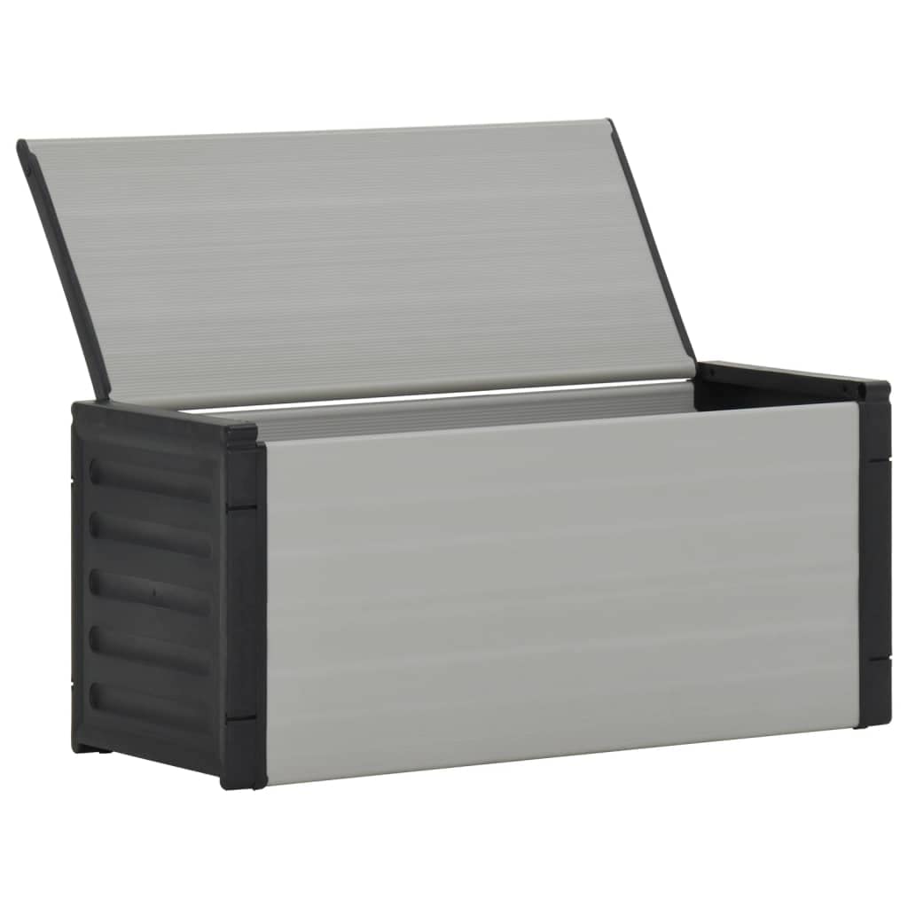 Mülltonnenbox Grau 85 x 34 x 40 cm aus PVC und PP für Recycling Trennung, mit Deckel und geruchsschutz für Küche, Bad, Büro und Garten, leicht zu reinigen und umzusetzen