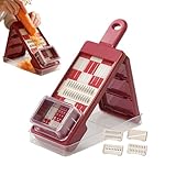 Gemüseschneider - Raspel Gemüseschneider 4 in 1, verstellbare Reibe, Schneidemaschine | Für Salate, Gemüse, Obst, Zwiebeln, Knoblauch, in der Küche, in der Gastronomie zu Hause