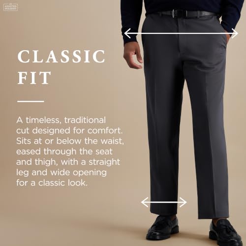 Image of Haggar Men's Classic Fit Premium No Iron Khaki Pant