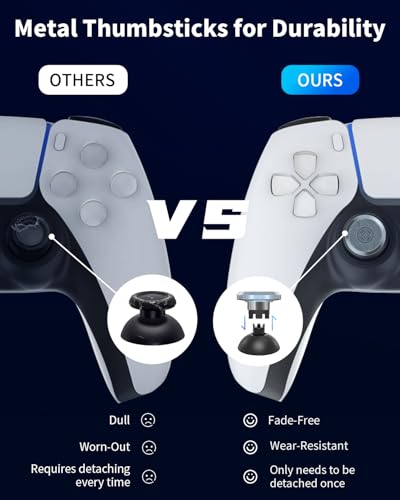 Joysticks interchangeables KD.FLY et bases en métal pour manette PS5 géométrie