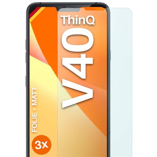 moex FlexProtect matte Schutzfolie für LG V40 ThinQ Bildschirmschutz Folie matt gegen Reflexionen, Anti Reflex Handyfolie mit Sonnenschutz, Kompatibel mit jeder Handyhülle, 3 Stück