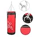 XHTLLO Children's Sanda Boxing Training Hanging Sandbag, 3 Layer Design for Durability, Easy to Fill, Zipper Closure, Plated Iron Chain, for Thai Boxing, Taekwondo, Fitness Training, Red Color