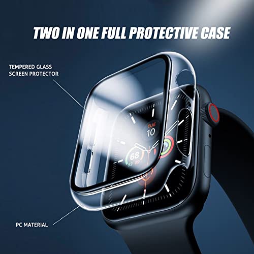 Image of Ailun for Apple Watch SE 2022 /SE 2020 /Series 6 /Series 5 /Series 4 [44mm] Screen Protector,Hard PC Case [2 Pack][Clear]