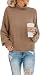 Saodimallsu Womens Turtleneck Oversized Sweaters Batwing Long Sleeve Pullover Loose Chunky Knit Jumper
