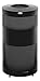 Rubbermaid Commercial Products Perforated Steel Trash Can, 25-Gallon, Black, Hands-Free Indoor/Outdoor Garbage Bin for Mall/Stadium/Office/Lobby/Restaurant