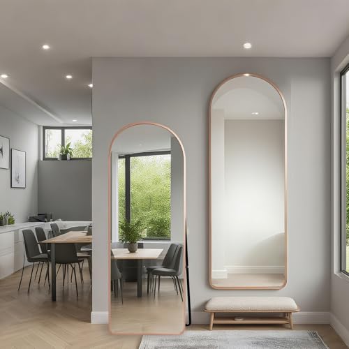 ECHOLYMTT Specchio da Terra ad Arco 180x65 cm, Specchio da