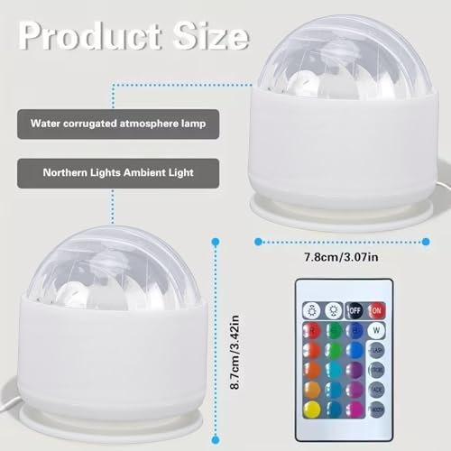 Lámpara de noche LED proyector RGB con control remoto miniatura 6