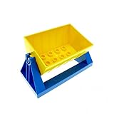  1 x Lego Duplo Eisenbahn Aufsatz Kipp Lore blau gelb 4x8 Zug Halter mit Schütte Anhänger Waggon 51558 51557
