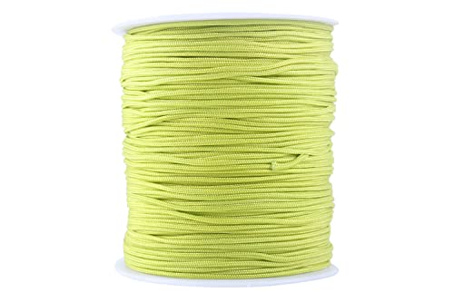 KONMAY 1.5mm Braided Nylon Bracelet Making String Cord,150 Yards Braided Nylon Beading Cord,Trim Thread for Chinese Knotting, Kumihimo, Beading, Macramé, Apple Green