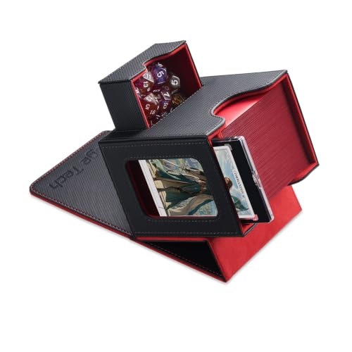 Mage Tech Card Deck Box for MTG Commander - Patented Design, Commander Display, Fits...