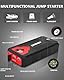 CARHEV Starthilfe Powerbank für pkw, 4000A Auto Starthilfe Powerbank (Bis Zu 8,0L Benzin Oder 8,0L Diesel), 12V Jump Starter Powerbank mit USB Schnellladung und LED Taschenlampe