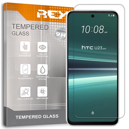 REY 2X Protector de Pantalla para HTC U23 - HTC U23 Pro, Cristal Vidrio Templado Premium