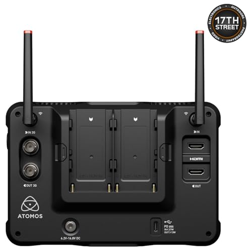 Atomos Shinobi 7\" RX HDMI/SDI On-Camera Monitor/Receiver - HDR Resolution Touchscreen Display with Power Battery, Single Charger and Aluminum Alloy Monitor Mount with Cold Shoe Mount - Bundle Kit - Thumbnail 5