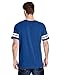 LAT Men's Fine Jersey Crew Neck Short Sleeve Football Tee, Vintage Burgandy/White, L