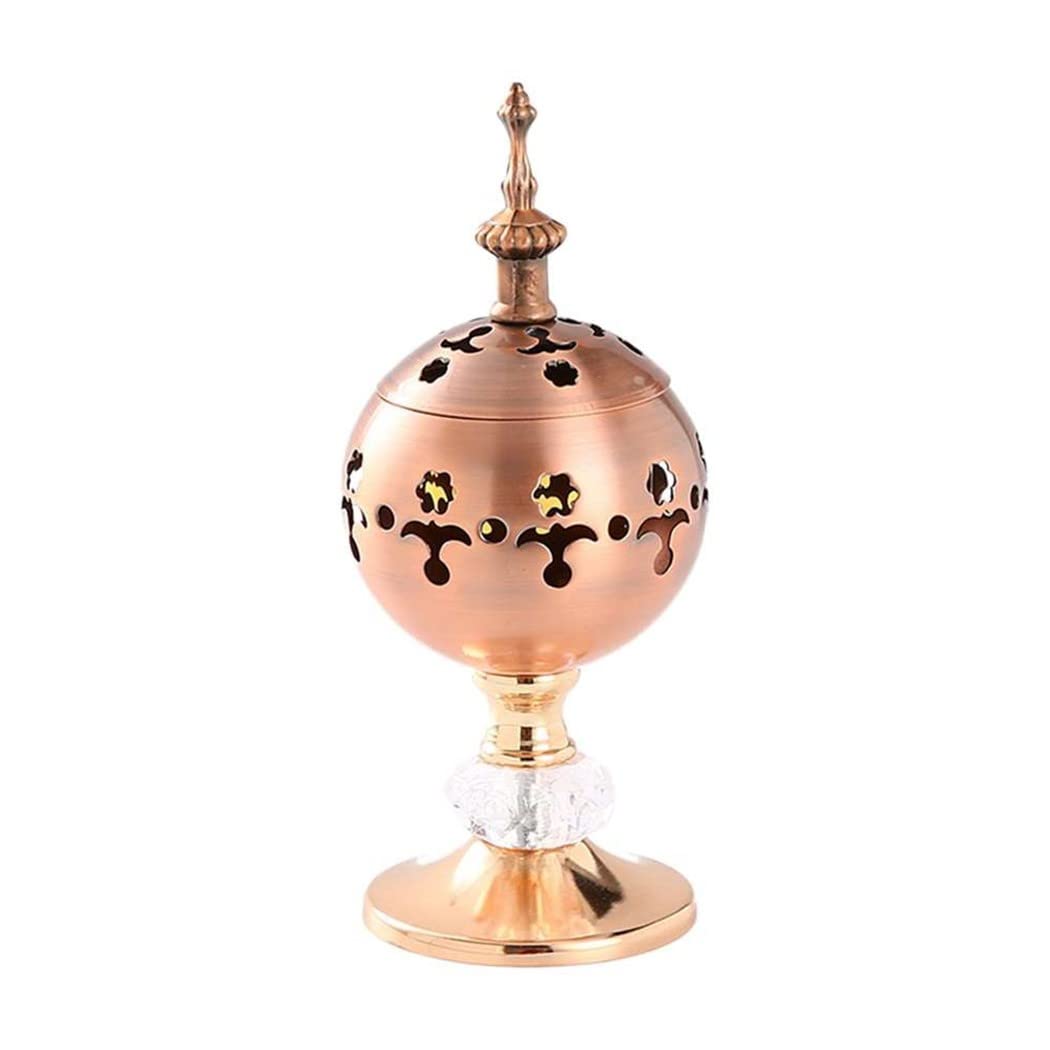 SPORTARC Incense Burner, Metal Decorative Arabian Bakhoor Incense Burner Mabkhara Censer Candle Holder, Type B