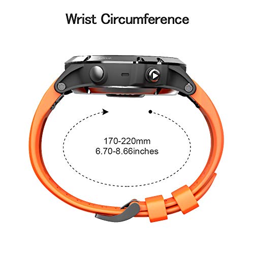 Image of NotoCity for Fenix 5X Plus Bands Fenix 7X Sport Replacement Watch Strap for Garmin Fenix 8 51mm /Fenix 5X /5X Plus /Fenix 6X /6X Pro /3 /HR /Descent MK1 /D2 Delta PX /D2 Charlie(Orange)