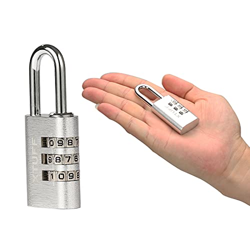 Xtuff Combination Padlock-3 Digit Resettable Outdoor Waterproof Aluminum Lock, For School Gym Employee Sports Locker, Fence, Toolbox, Gate, Case, Hasp Storage, Suitcases, Set Your Own Combo Keyless #TOP4