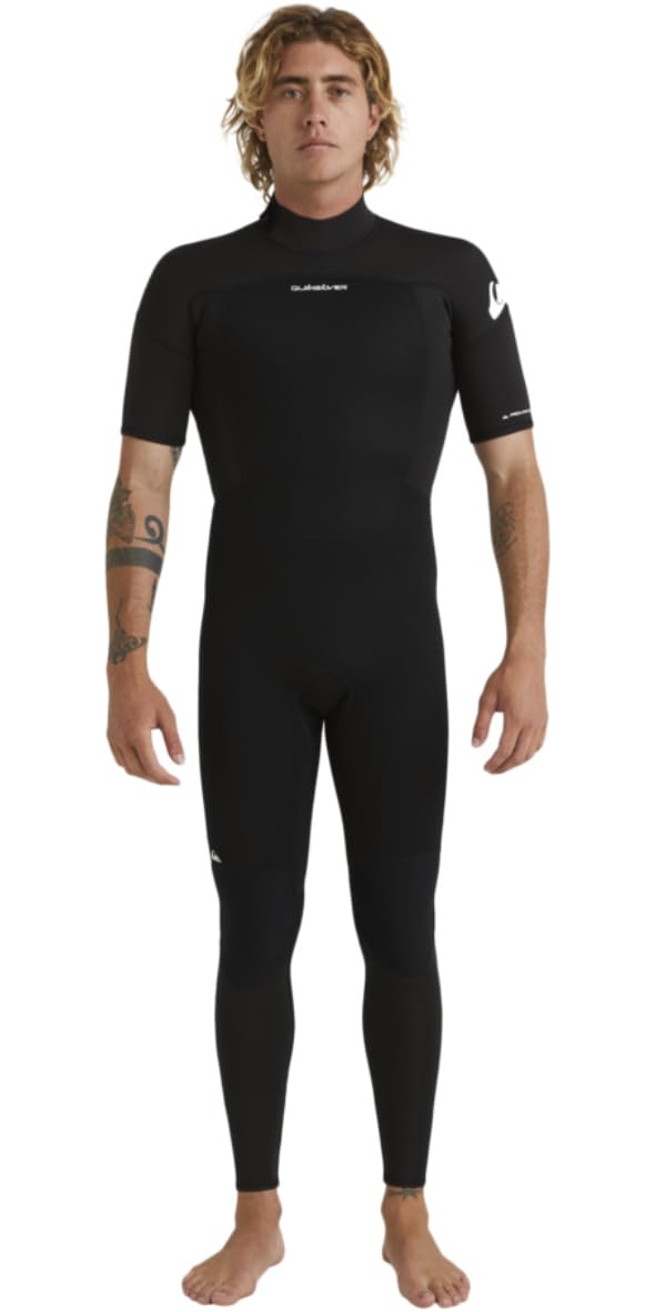 Quiksilver Prologue 2026 - Traje de neopreno de manga corta con cremallera trasera para hombre, 2/2 mm, color negro