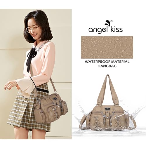 Image of Angel Kiss Small Purse Handbag for Women Crossbody and Shoulder Bags Multipocket Soft Hobo Purses