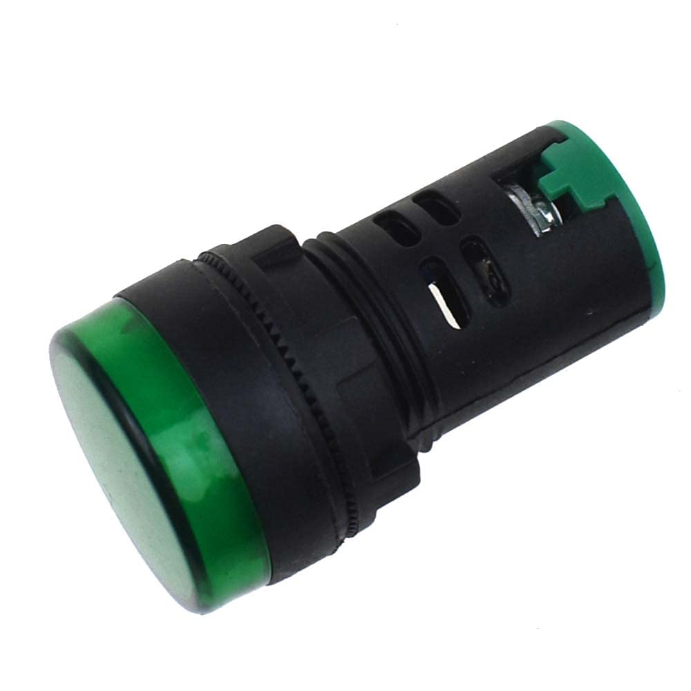 RELAND SUN 22mm LED Indicator Power Indicator Light Green Yellow Red Blue White AD16-22D/S (6V,green)