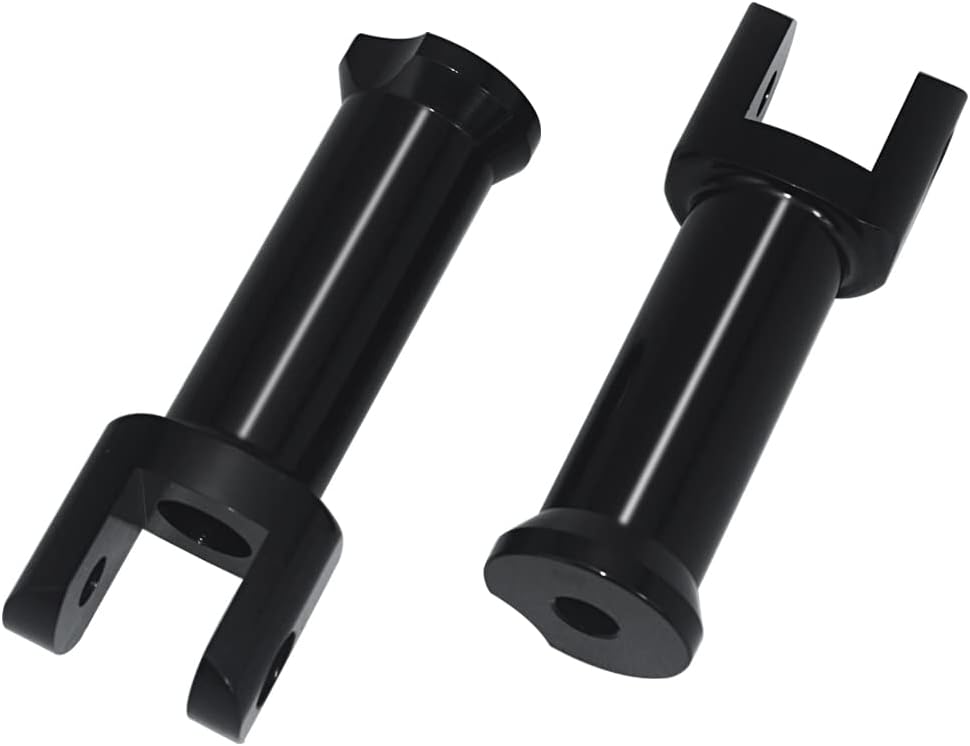 WOWTK Left and Right Passenger footpeg supports for Harley Softail Models 2018-2025 Deluxe Fat Boy Heritage Sport Glide Softail Slim Street Bob Breakout Low Rider models,Gloss Black