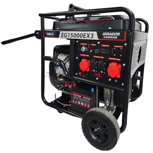 Gerador Gasolina Evald 17 Kva com Avr Eg15000ex3 Trifásico 380v