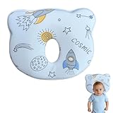 Babykissen Kopfkissen, Kinder Kissen für 0-12 Monate Neugeborene Memory Foam Reisekissen, Babykissen Gegen Plattkopf, Mini Kissen für Baby Kleinkinder Nacken Lenden und Kniestütze (Weltraum)