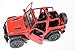KiNSMART - Jeep Wrangler Rubicon Off Road 4x4 5 inch 1:34 Scale Die Cast Model Replica Toy Car (Red Opentop)