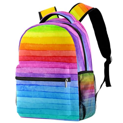 Sac à dos motif dégradé de couleur multicolore pour filles et garçons