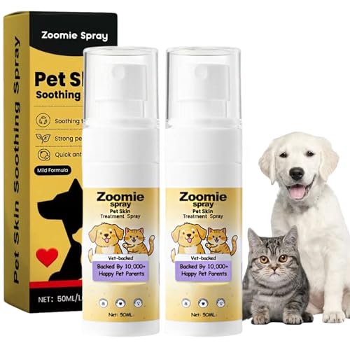 1.69oz Zoomie Spray for Dogs Natural Formula for Pet Comfort Easy of Use (2PCS)